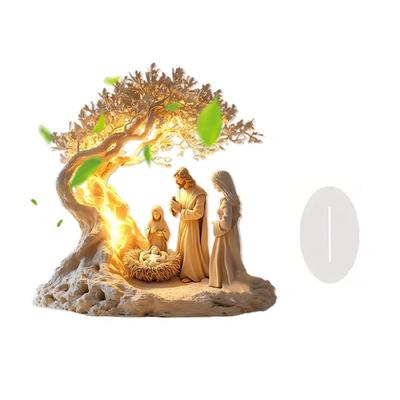 Acrylic Christmas Nativity Scene Tabletop Ornament 2D Flat Designs Nativity Scene Display for Home and Church Decors