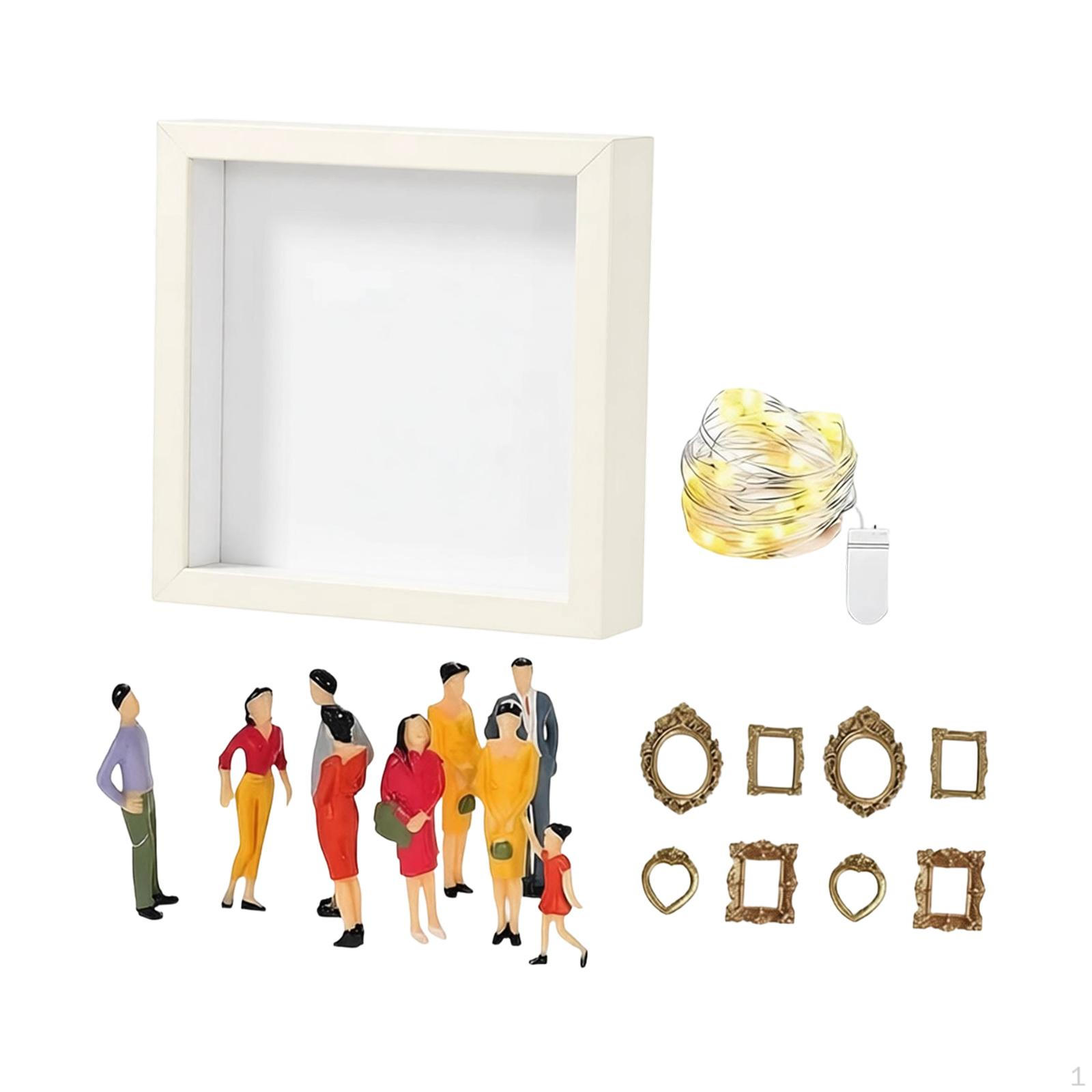 

DIY Mini Museum Silhouette Box Wooden Shadow for Valentine s Anniversary White