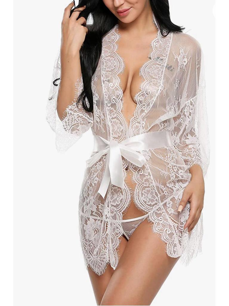 Plus Size Women's European & American Lace Lingerie Sleepwear