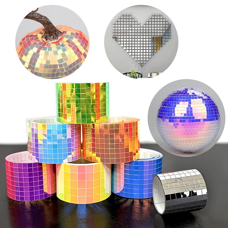 Adesivi Specchio Vetro Mosaico Fai da Te Nastro Decorativo Autoadesivo per Pareti Soggiorno Camera da Letto Materiali per Ristrutturazione Casa