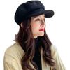 ins octagonal hat autumn and winter black beret versatile British retro newsboy hat trendy hat