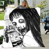 1pc Blanket Thriller Manga Junji Ito Tomie2 Print Design, Lightweight Blanket for Sofa, Bed- Soft &Warm, Gift for All Seasons Like Christmas, Hallowee