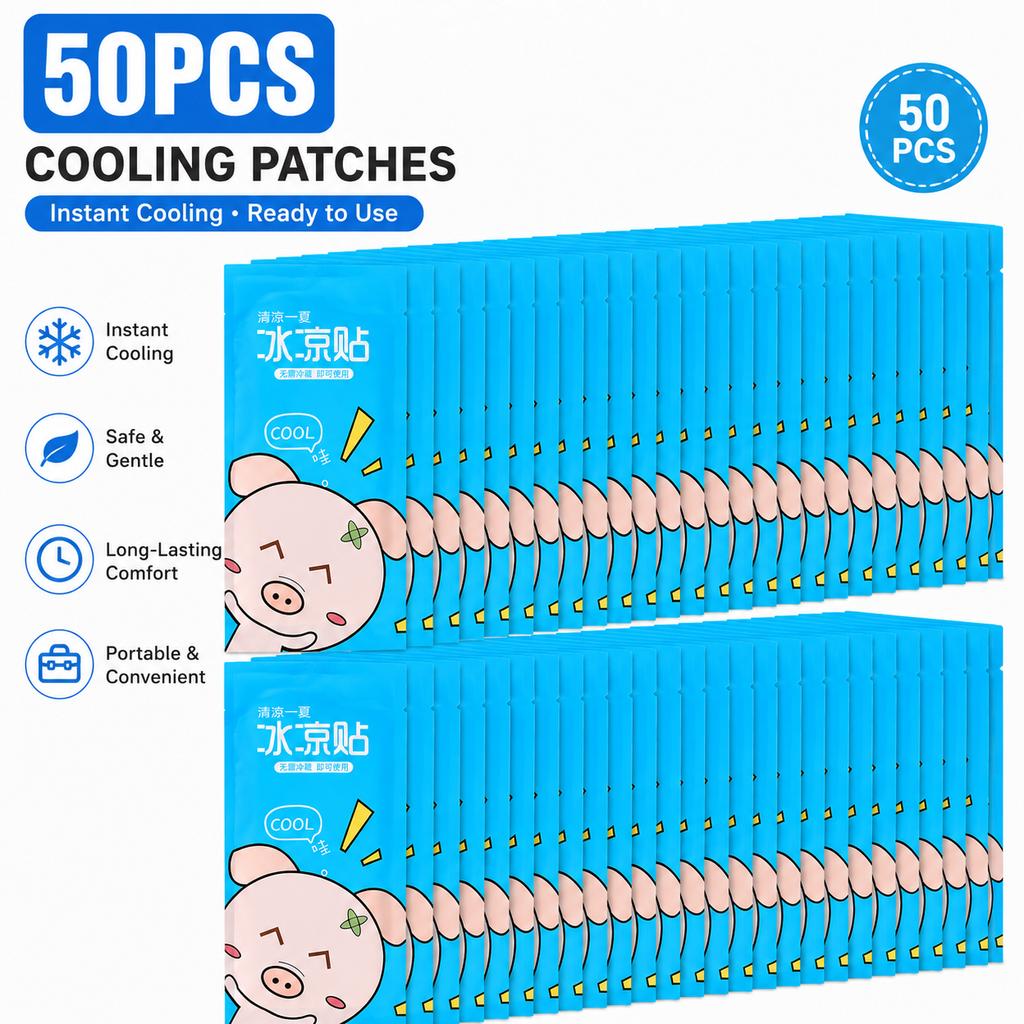 Disposable Cooling Gel Patch 10H Non Woven Ice Sticker for Summer Heat Relief Outdoor Camping Hiking Body Cooling Care Pad Use