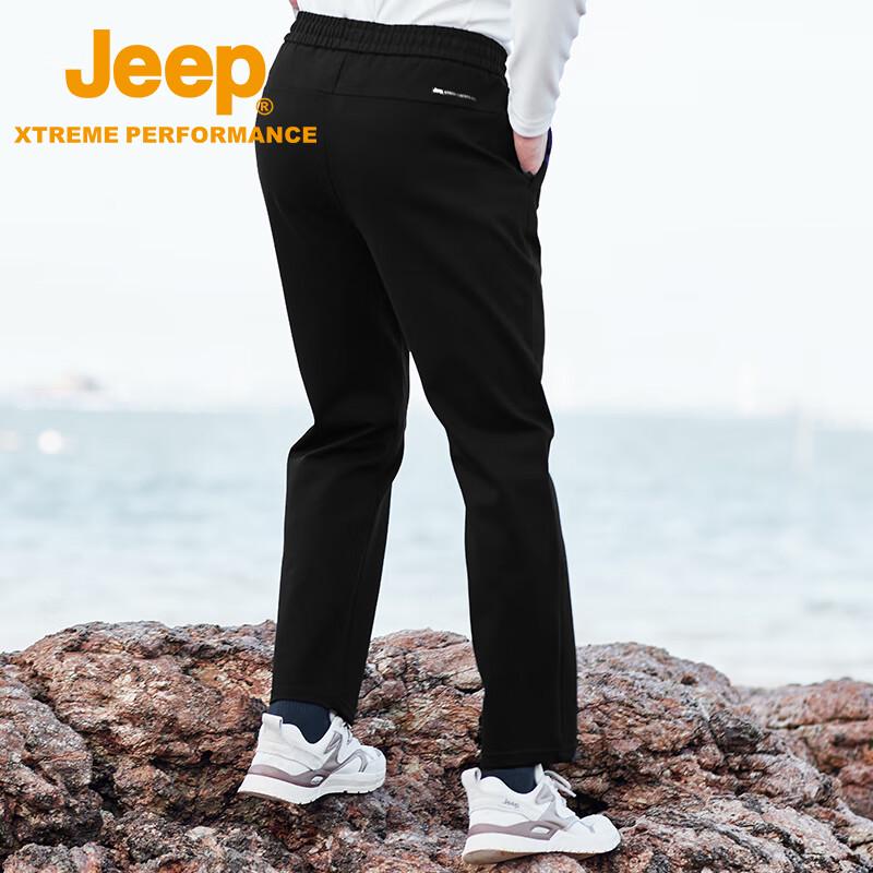 Jeep Men's Thickened Warm Outdoor Casual Knit Pants