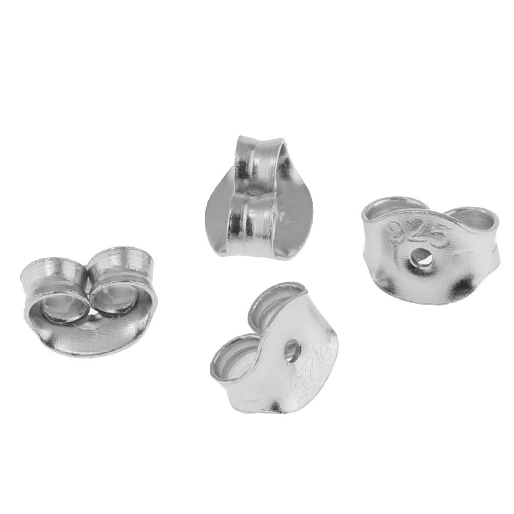 5 Pairs Earring Backs Jewelry Finding for Girls Silver Small