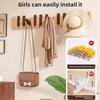 1PCS Wooden Piano Key Wall Hook - No Drill Entryway Coat Rack, Wall Mounted Shelf for Hallway Organizer, Solid Wood Door Hanger