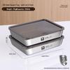 Food-Grade Stainless Steel Storage Box with Lid - Square/Rectangular Freezer Tray
