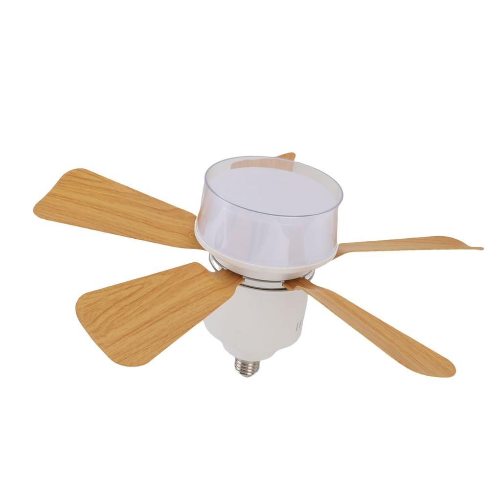 Socket Ceiling Fan Light with Remote Dimmable Small Ceiling Fan 3 Colors Easy Install Screw In E26 E27 Base for Bedroom Living Room Kitchen Garage