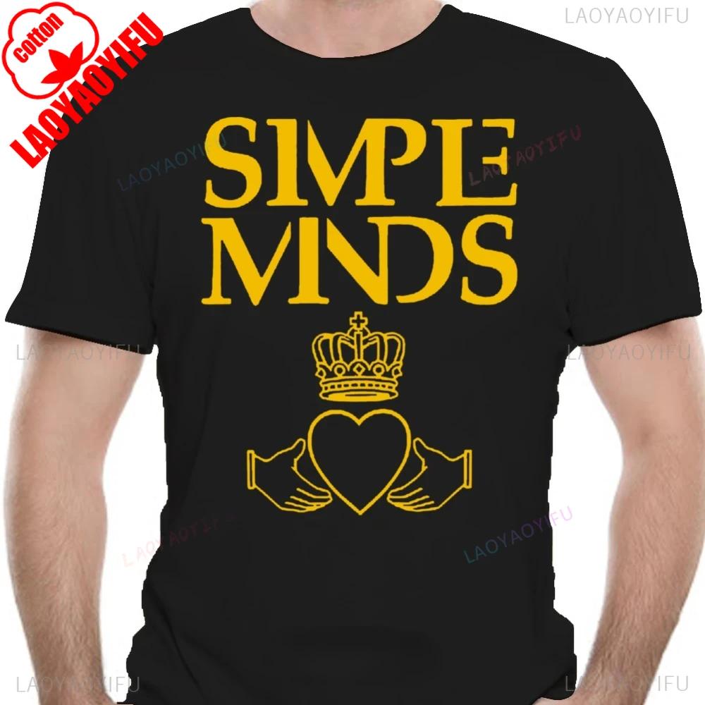 

SIMPLE MINDS Графические футболки рок-группы Летняя мода Забавный принт Хлопковая футболка Винтажная Крутая Женская Мужская Уличная одежда Camisetas M