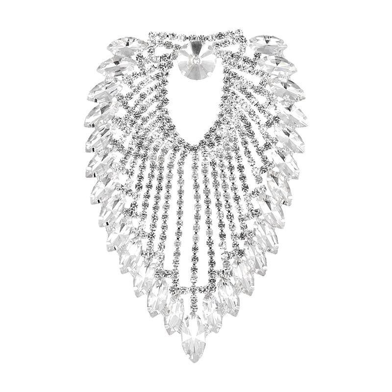 Rhinestone Appliques For Wedding Dress Bag Shoes Jacket Clothing Jewelry DIY Sew On Rhinestone Applique Patch Bridal Accessories