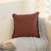 Solid Color Velvets Throw Pillow Case with Tassels Trim Bohemians Style for Living Room Decoration 18x18