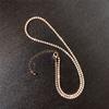 Women All Stone Tennis Chain Necklace Full Sparkling Round Cut Stones Elegant Statement Jewelry