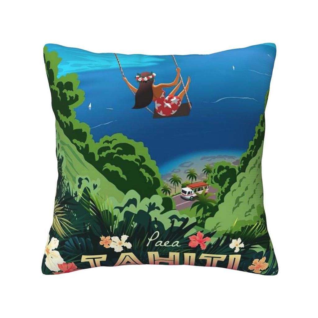 Hinano Tahiti Square Pillowcase Cushion Cover Pillow Case Throw Pillow Cover for Home Sofa Living Room