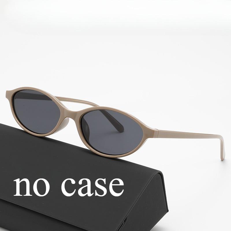 Retro Personality Small Frame Oval Sunglasses, Artistic Style Sunglasses, Trendy Sunglasses