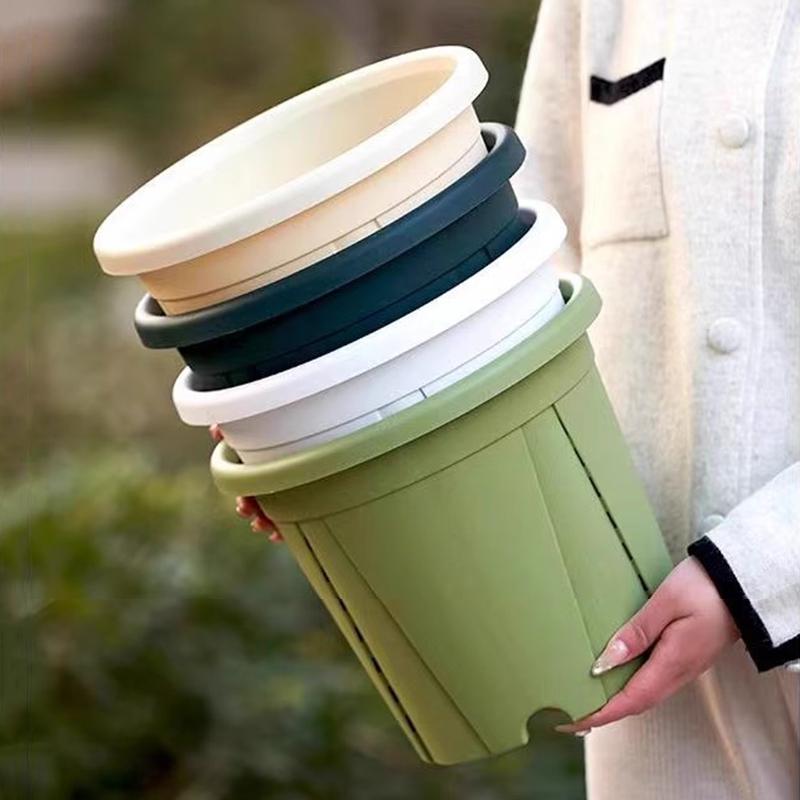 Plastic Flower Pot Root Control Flowerpot Thickened Breathable Seedling Pot Garden Balcony Planting Potted Planter Plants Pot