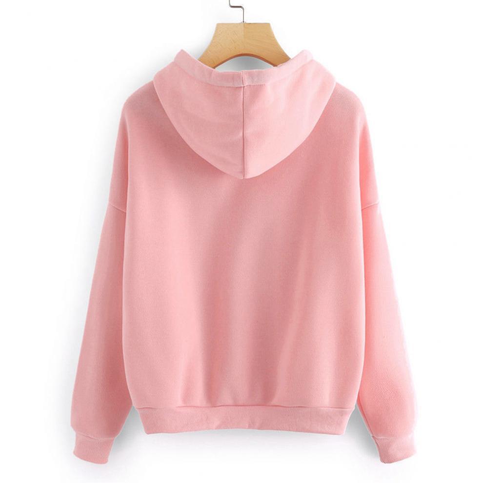 2022 Trendy Women's Loose Fit Printed Hooded Sweatshirt - Multi-color