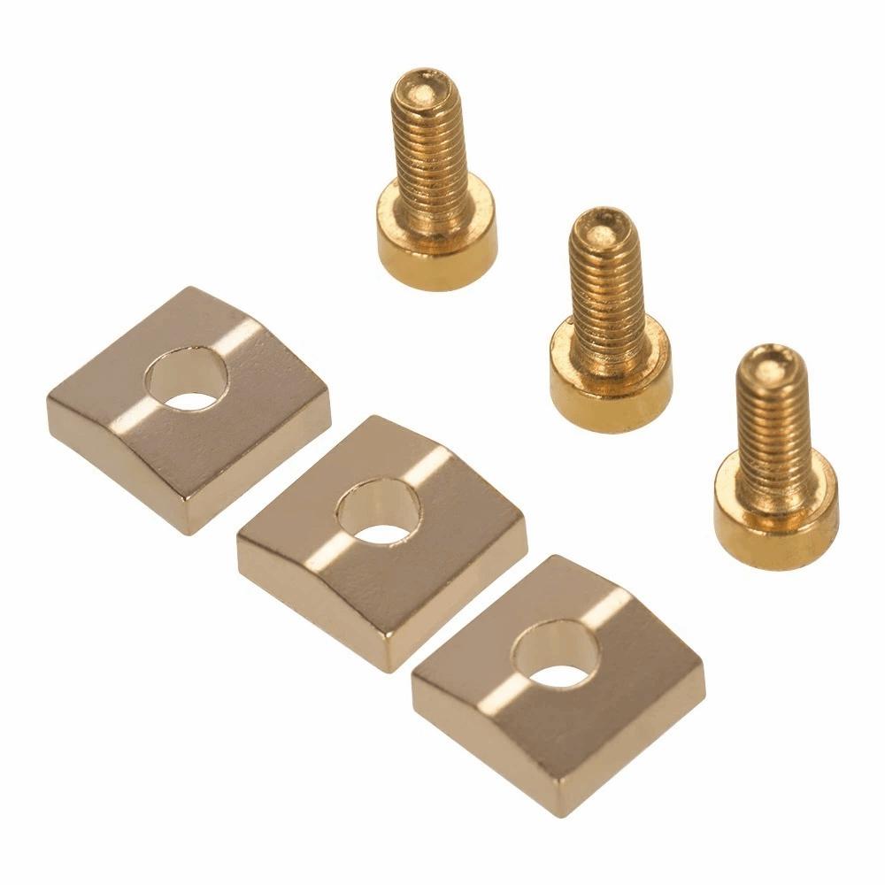 6 PEZZI Blocco Dado di Bloccaggio Nero/Argento/Oro Parti Metalliche per Ponte Tremolo per Sostituzione Chitarra