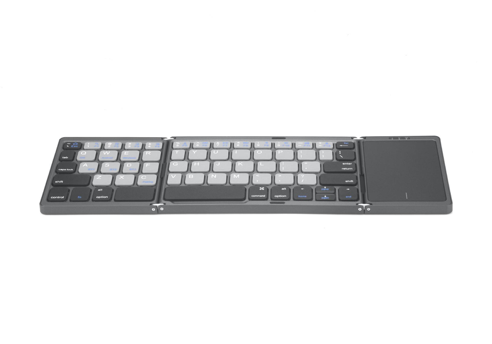 

B089T Wireless Bluetooth Keyboard with Touchpad - Compatible with Mobile Phones, Tablets, and Computers чорний/сірий колір