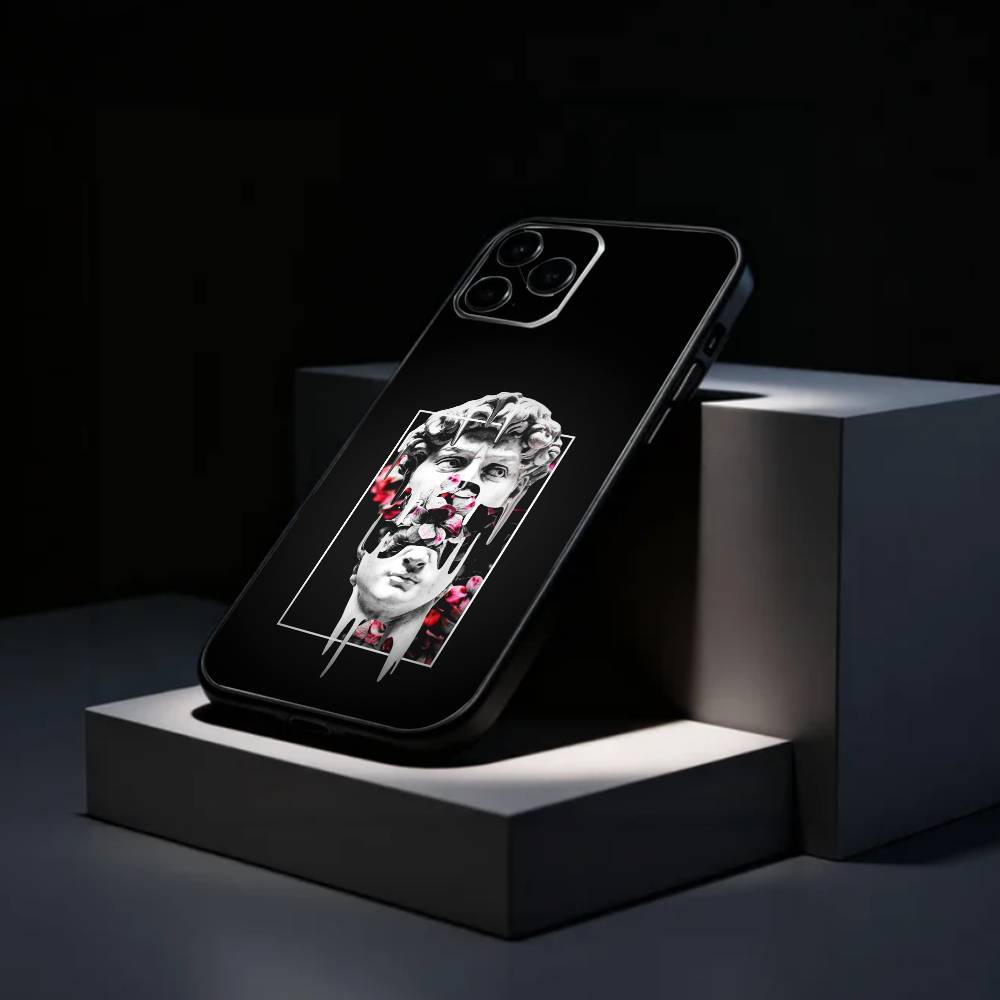 

G-Greek S-Sculpture Glitch Art Phone Case Silicone Soft For IPhone 17 16 15 14 13 12 11 X XR Plus Pro Max Plus iPhone16promax