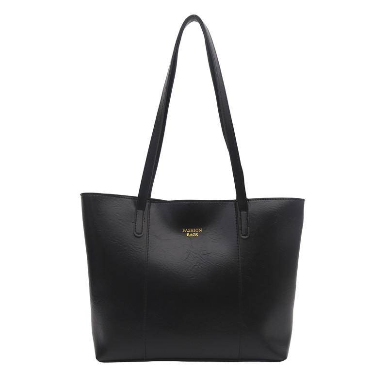 

Large capacity bag women s fashion sense casual simple tote bag commuter underarm shoulder portable women s bag чорний