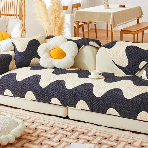 Modern Cotton Printed Sofa  Couch Cushion Comfortable Non Slip No Fading Sofa Towel Versatile Living Room Home Decoration