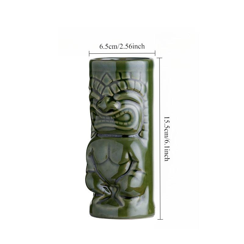 Creative Ceramic Mug Home Decor Cocktail Cup Bar Hawaiian Cocktail Cup Antique Relief TIKI Mug Home Decoration Accessories Gift