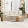 VidaXL Garden Lounge Set with Cushions 5 Pcs Beige Braided Resin 3225323