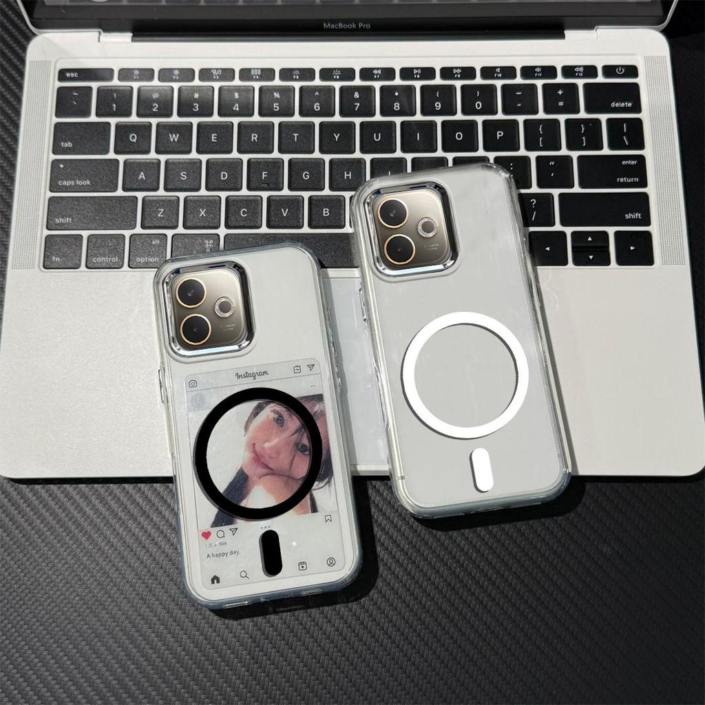 Slim Clear Magnetic Phone Case for OPPO A5 Pro 4G/5G High Transparency Anti‑Yellow Soft TPU Shock‑Absorbent Phone Cover