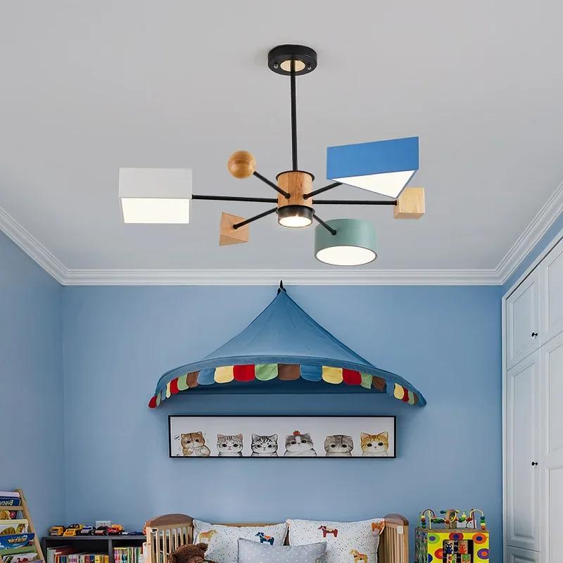 European-style modern creative personality bedroom study children's cartoon Jilong boy girl warm room Pendant Lights