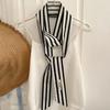 Flower Polka Dot Scarf Ribbon Narrow Long Scarves Sweet Floral Scarf  Outdoor