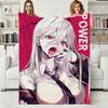 Cute Girl C-Chainsaw-Man Japanese Anime Soft Warm Flannel Blanket Art For Bedroom Wall Living Room Decor Bed Picnic Office Gift