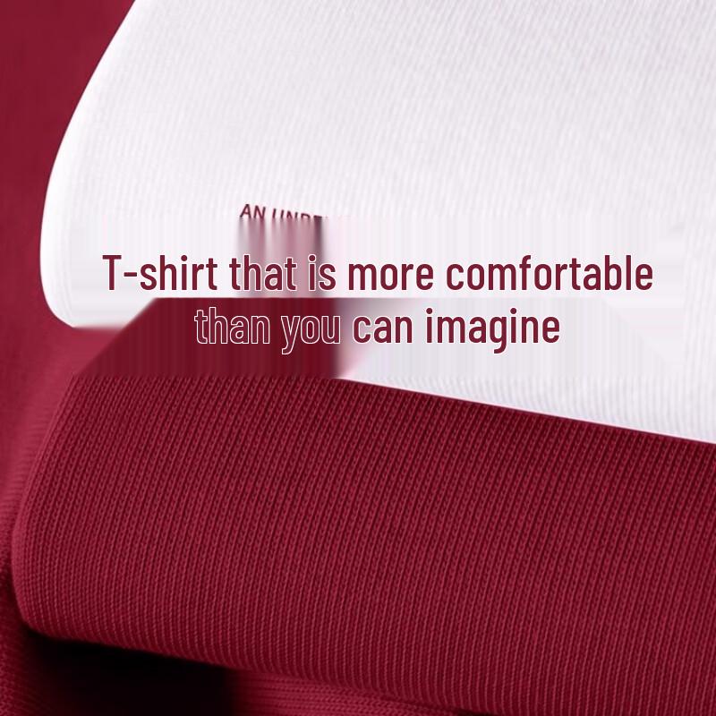 Huili Women's Dopamine Red Brush Cherry Print T-Shirt