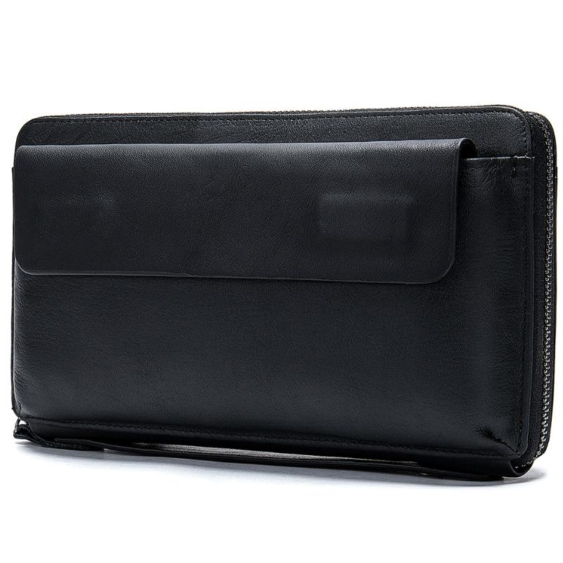 Soft Genuine Leather Clutch Wallet men s long wallet leather wallet for business card bill cash top layer cowhide handbag