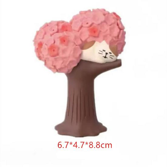 Japanese Zakka Cat Cherry Blossom Season Figure - DIY Resin Craft Gift Ornament