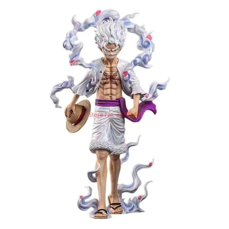 Bandai POLYVINYL CHLORIDE children's all-in-one action figure, mini Luffy Gear 5, sun goddess statue, animation statue, miniature figure collection