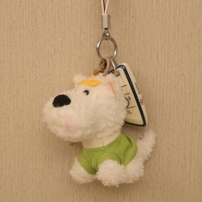Summer Plush Toy Cute West Highland Keychain Doll Dressing Puppy Dog Pendant Doll Bag Small Pendant