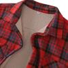 Men's Plush Casual Fashion Plaid Shirt Loose Lapel Long Sleeve Jacket
