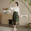 Xiangying Women's New Chinese Style Jacquard Stand Collar Long Sleeve Shirt