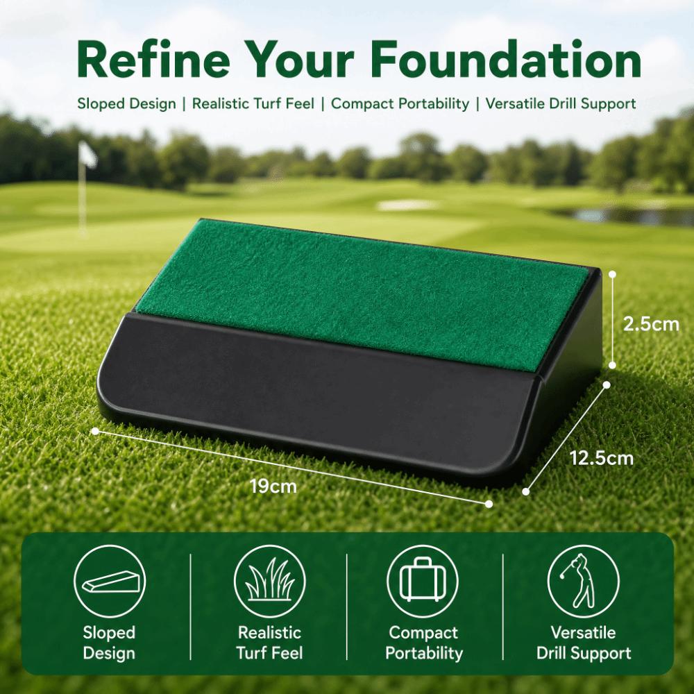 Artificial Turf Foot Alignment Pedal Black Green Stance Training Aid Driving Range