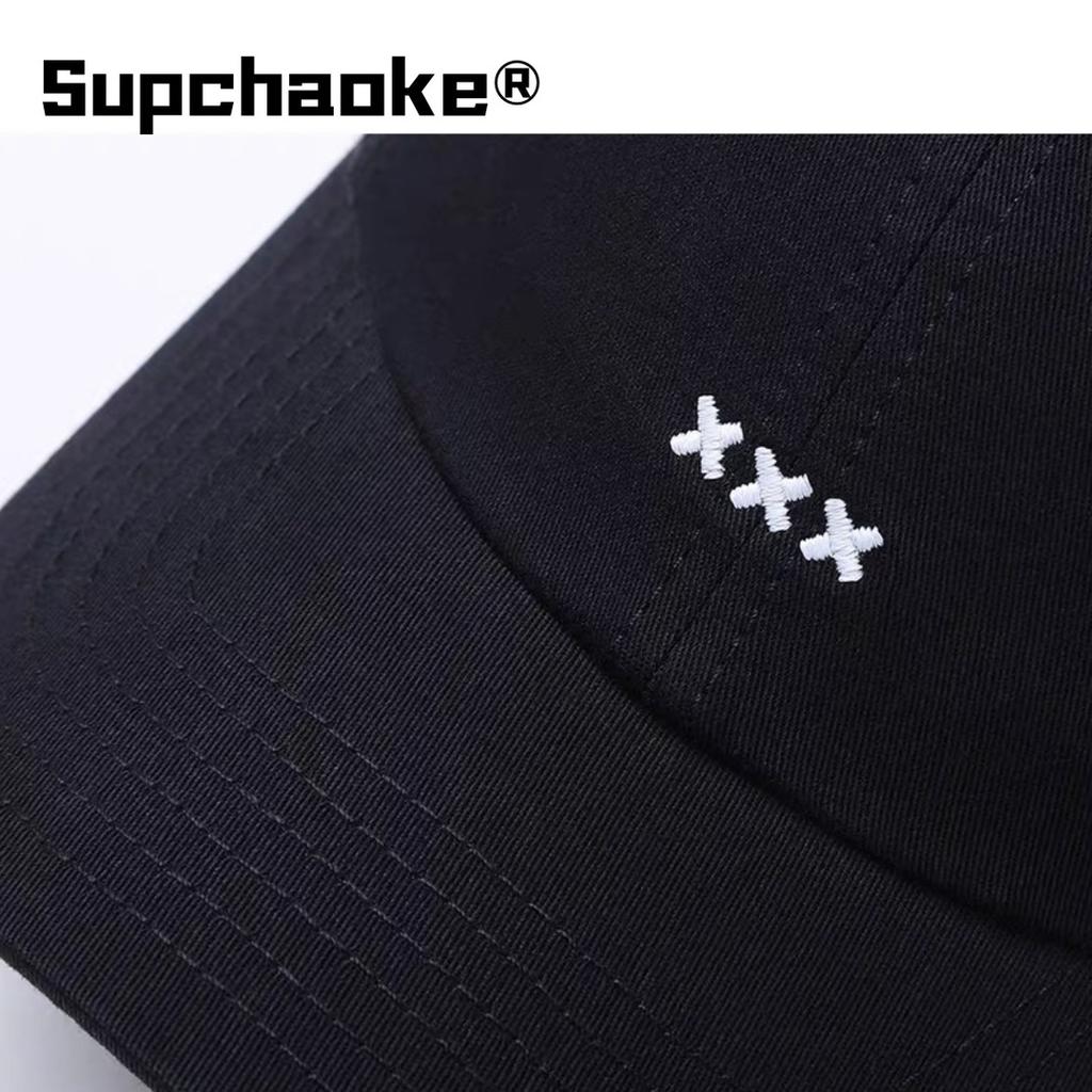 Versatile soft top embroidery X cotton baseball hat men's and women's sunshade cap three-dimensional embroidery