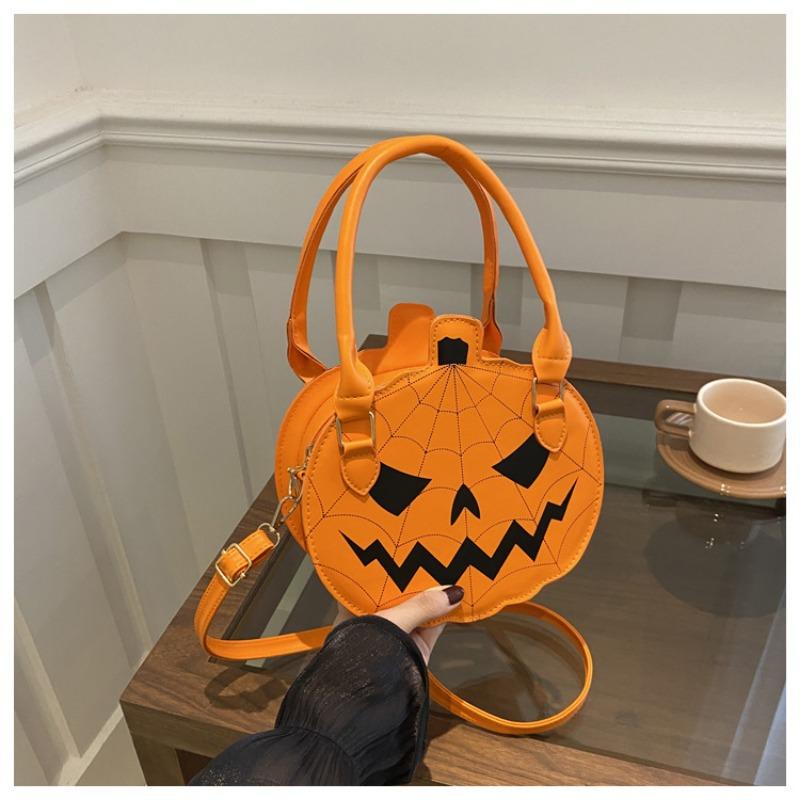 Halloween Pumpkin Bag Shoulder Bag Fashion New Contrasting Colors Personality Creative Trend Funny Messenger