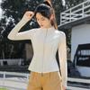 Women's Nylon Color Block Slim Fit UV Protection Cooling Summer Jacket