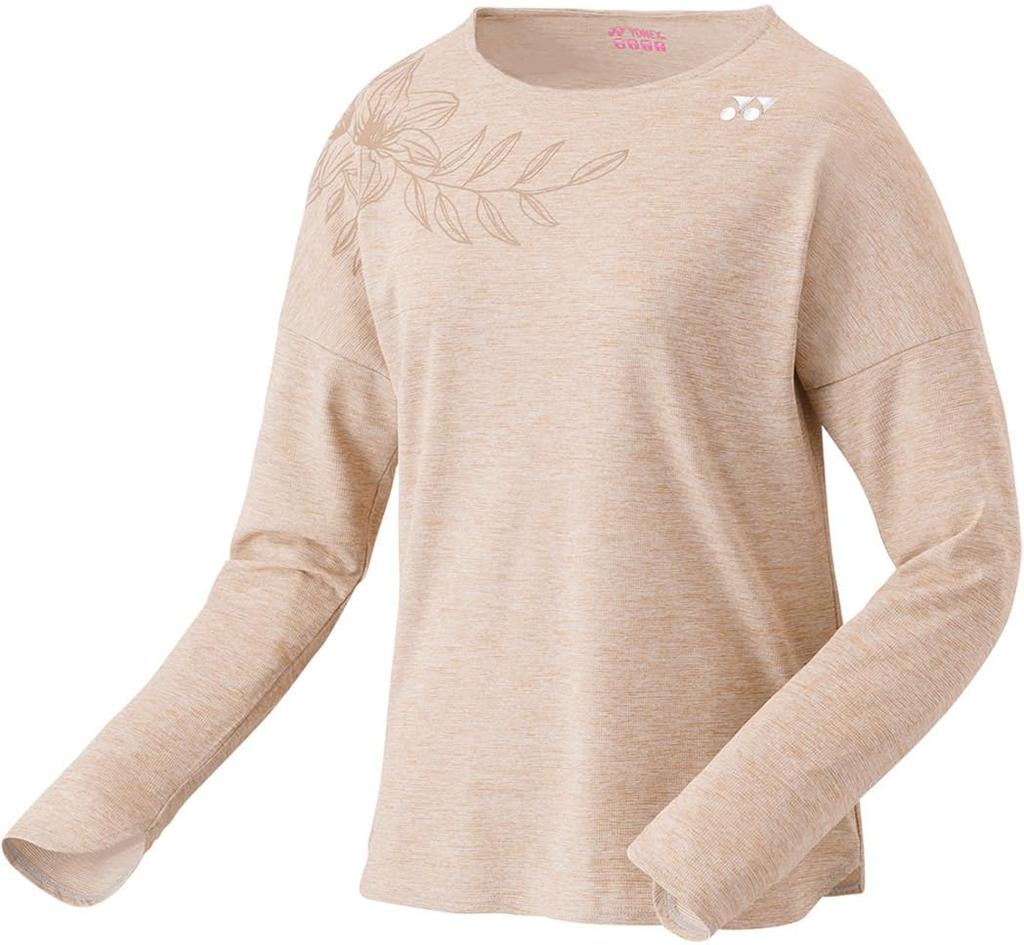 Yonex Long Sleeve Sand Beige Women's T-Shirt, (194)