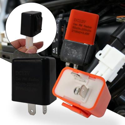Adjustable 2-Pin Electronic LED Flasher Relay with Wires for Bikes Motorcycles Scooters Turn Signals Hyper Flash Blinkers Relay