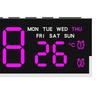 Digital Alarm Clock Large LED Display Brightness Adjustable Battery Operated Home Bedroom Clock with Week Temperature