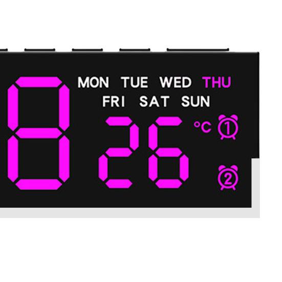 Digital Alarm Clock Large LED Display Brightness Adjustable Battery Operated Home Bedroom Clock with Week Temperature