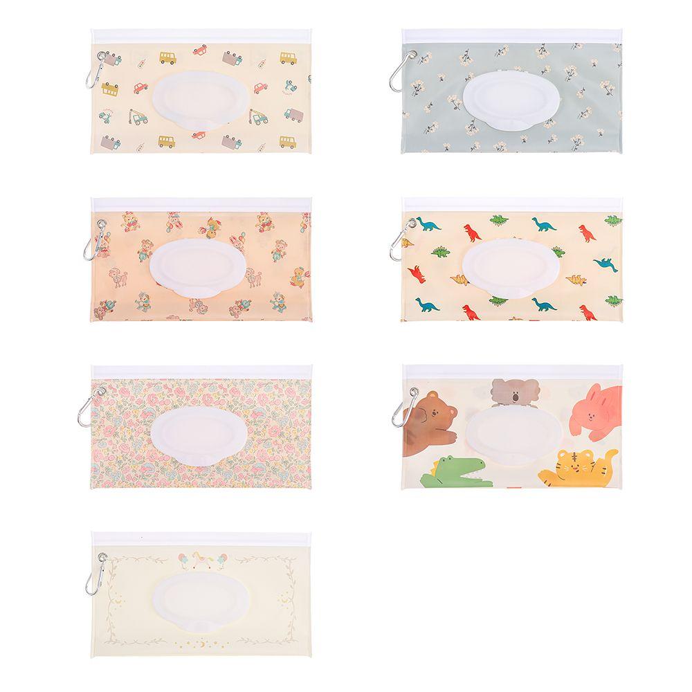 1Pc Refillable EVA Wet Wipe Pouch Portable Wipes Holder Case Flip Cover Snap-Strap Reusable Wet Wipe Bag Home Outdoor Tissue Box