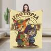 Anime Zootopia Cartoon Blanket  Soft Warm Comfortable Plush Throw Blanket For Home Decor Travel Flannel Bedspread Bed Cover