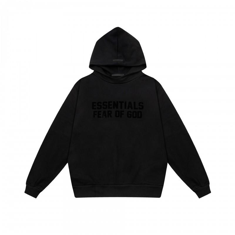 Unisex FOG Icon Double-Line Hoodie Cotton Warm Fleece Lined Crewneck Sweatshirt Winter Streetwear