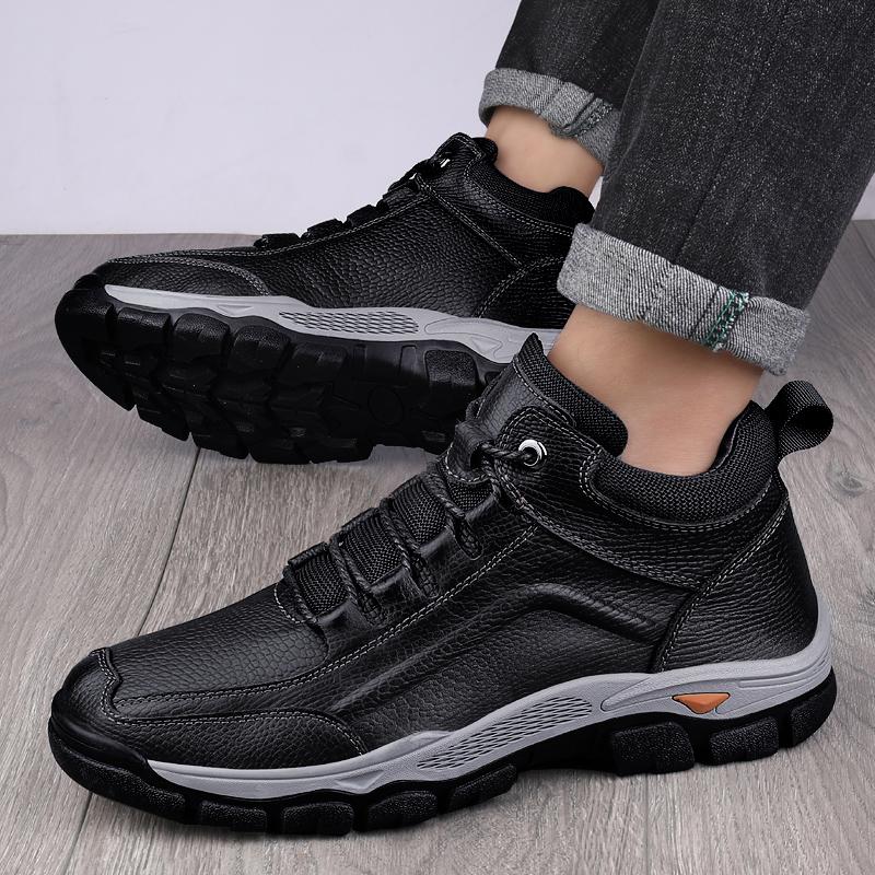 Fashion New Brand Men Casual Shoes Stylish Men Winter Plush Snow Boots Classic Male Hiking Shoes All-match Male Comfortable Basic Boots